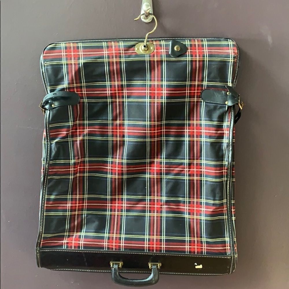Vintage Plaid Garment Bag